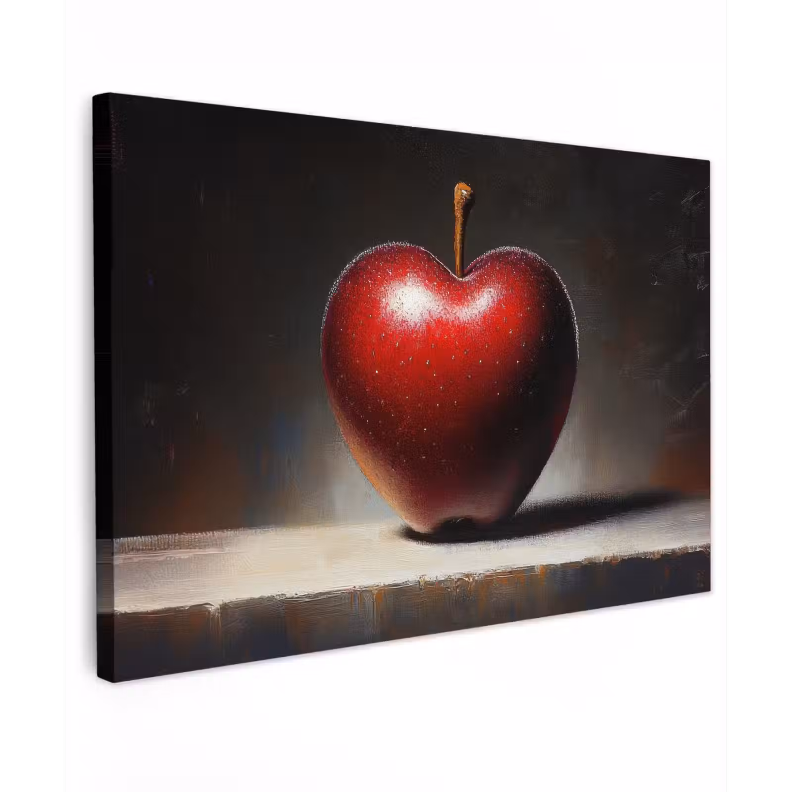 Canvas schilderij - Apple - Hart - Rood — 1