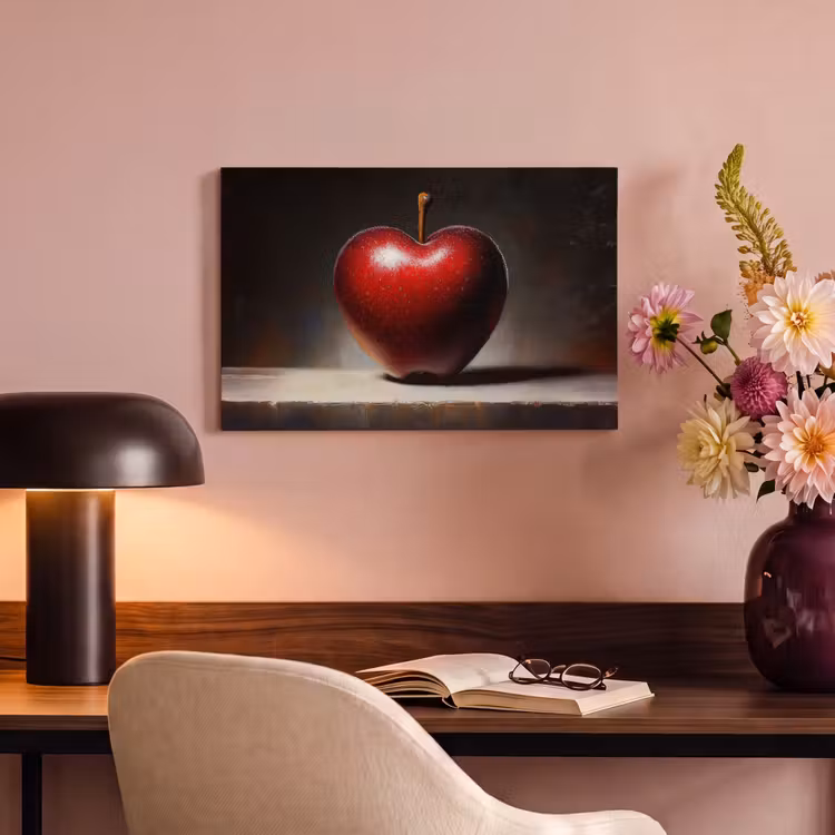 Canvas schilderij - Apple - Hart - Rood — 4