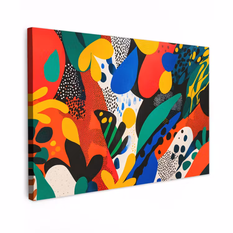 Canvas schilderij - Abstract - Planten - Vormen - Kleurrijk — 1