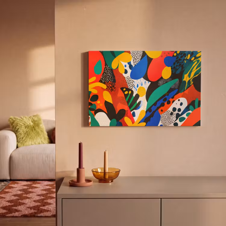 Canvas schilderij - Abstract - Planten - Vormen - Kleurrijk — 2