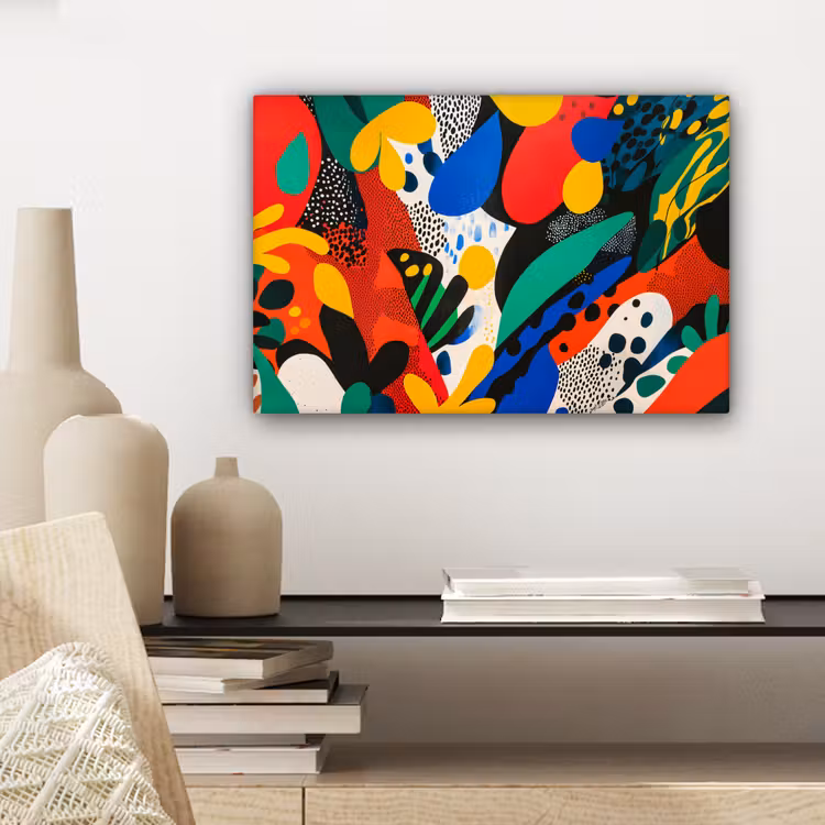 Canvas schilderij - Abstract - Planten - Vormen - Kleurrijk — 5