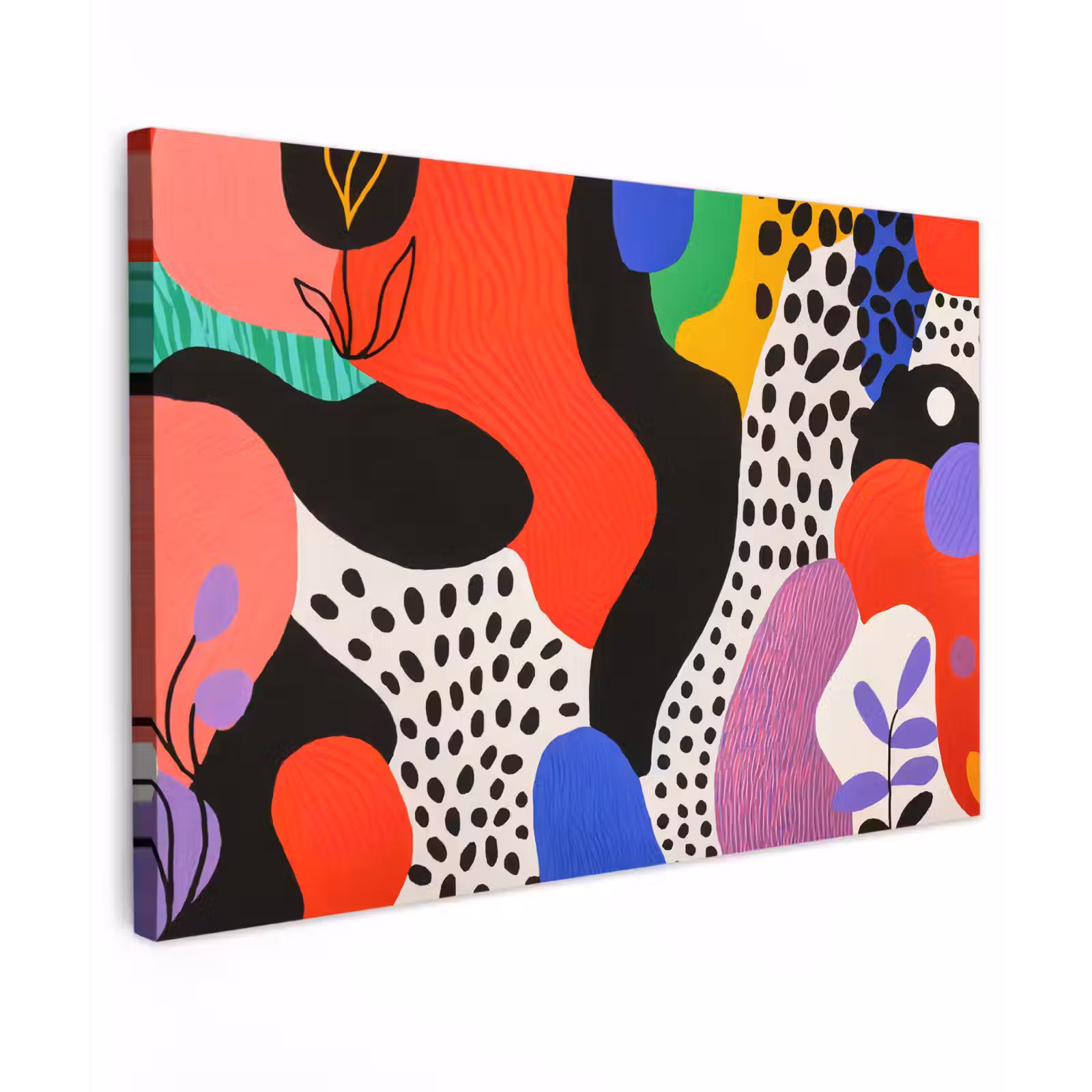 Canvas schilderij - Abstract - Vormen - Kleuren - Stippen — 1