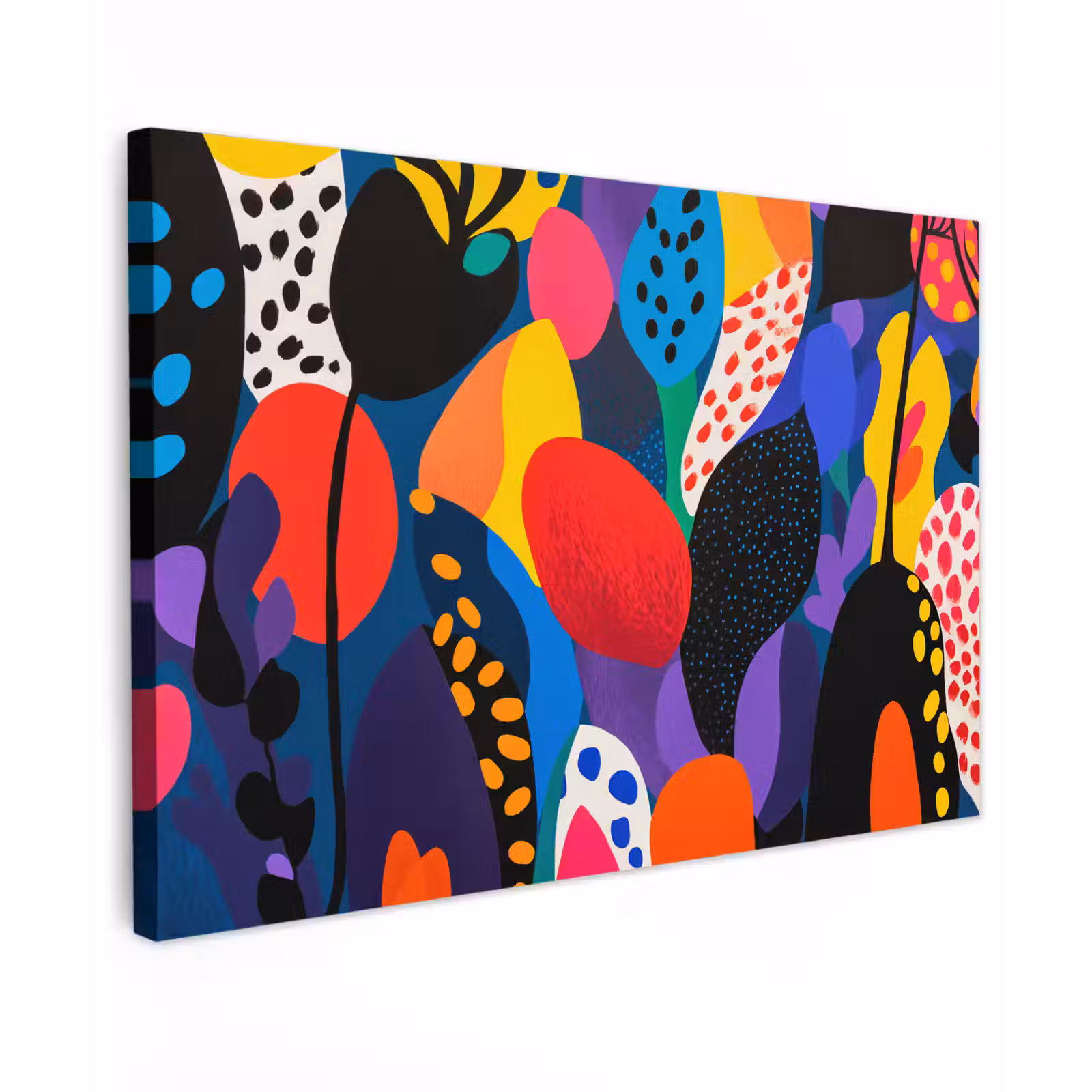 Canvas schilderij - Bloemen - Bladeren - Abstract - Rood — 1