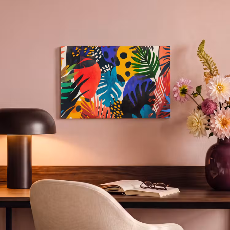 Canvas schilderij - Bladeren - Vormen - Abstract - Kleurrijk — 4