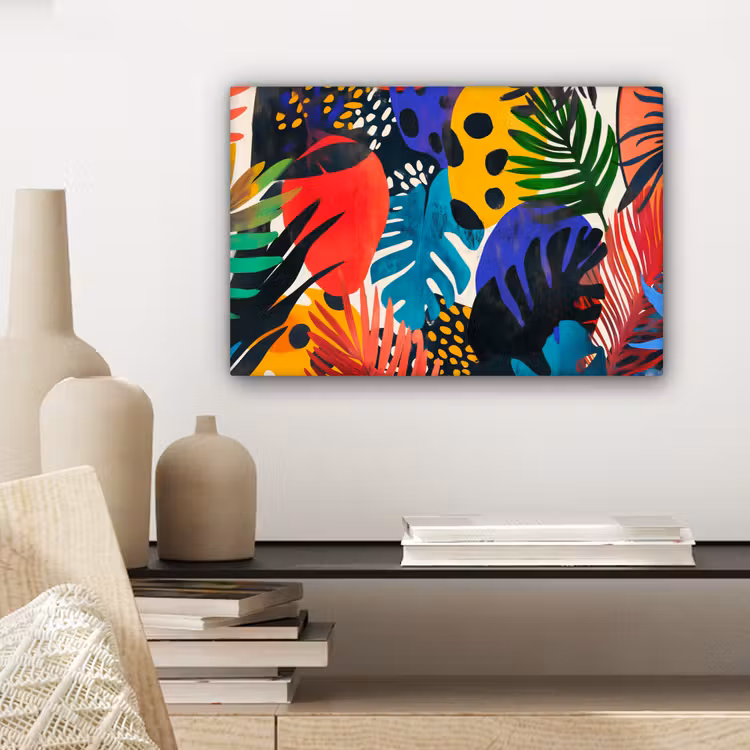 Canvas schilderij - Bladeren - Vormen - Abstract - Kleurrijk — 5