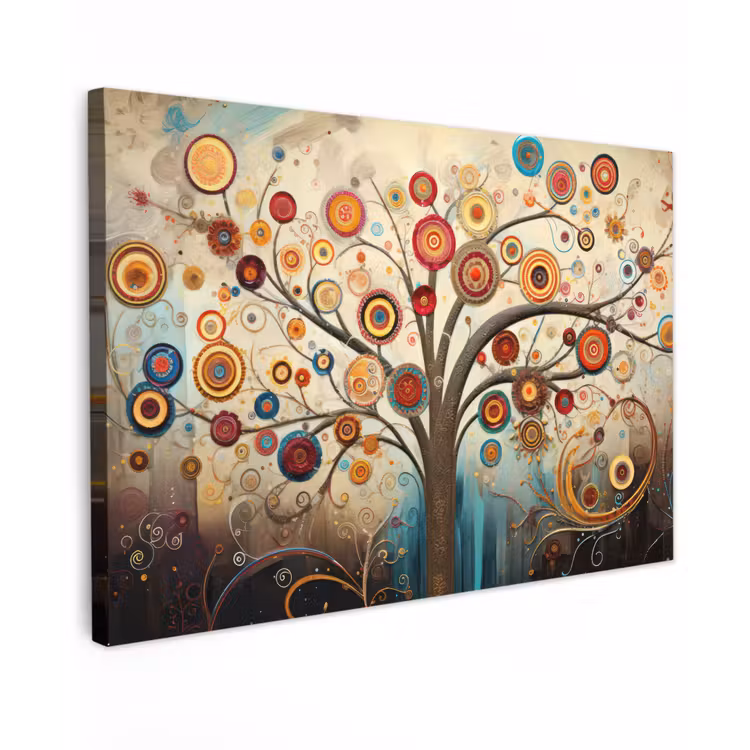 Canvas schilderij - Boom - Tree of life - Kleur — 1