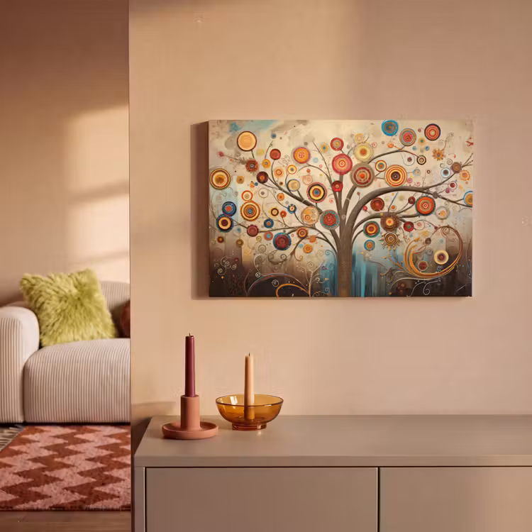 Canvas schilderij - Boom - Tree of life - Kleur — 2