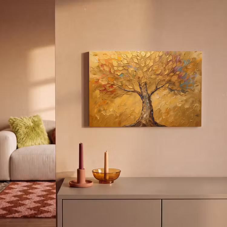 Canvas schilderij - Goud - Boom - Abstract - Modern — 2