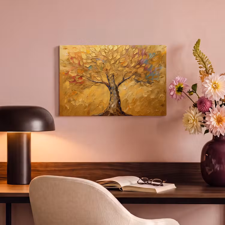 Canvas schilderij - Goud - Boom - Abstract - Modern — 4