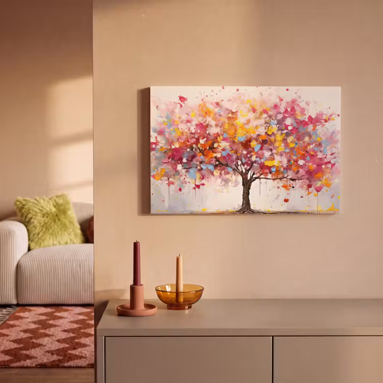 Canvas schilderij - Aquarel - Boom - Kunst - Abstract — 2