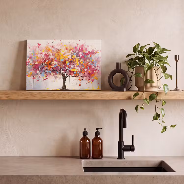 Canvas schilderij - Aquarel - Boom - Kunst - Abstract — 3