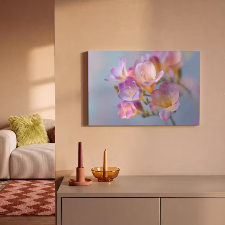 Canvas schilderij - Bloemen - Paars - Overloop - Meeldraden — 2