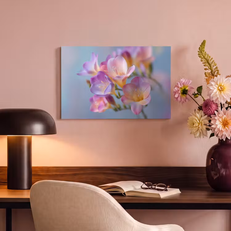 Canvas schilderij - Bloemen - Paars - Overloop - Meeldraden — 4