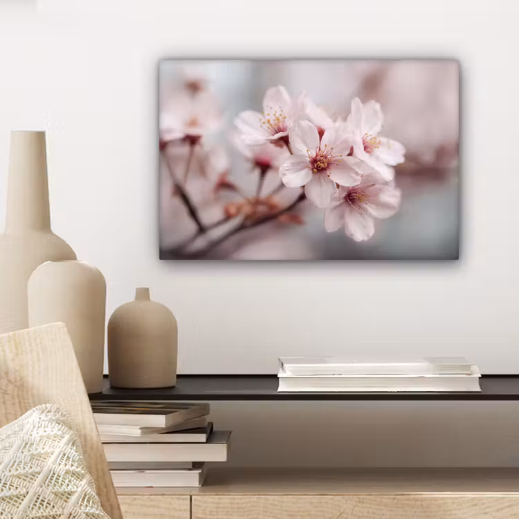 Canvas schilderij - Bloesems - Meeldraden - Geel - Wazig — 5