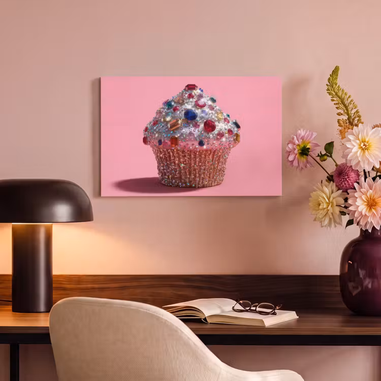 Canvas schilderij - Cupcake - Kleurrijk - Edelstenen — 4