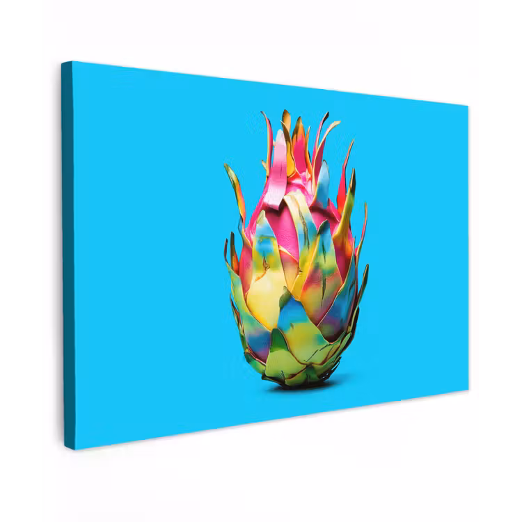 Canvas schilderij - Drakenfruit - Blauw - Levendig — 1