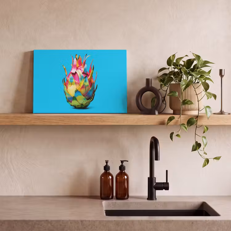 Canvas schilderij - Drakenfruit - Blauw - Levendig — 3