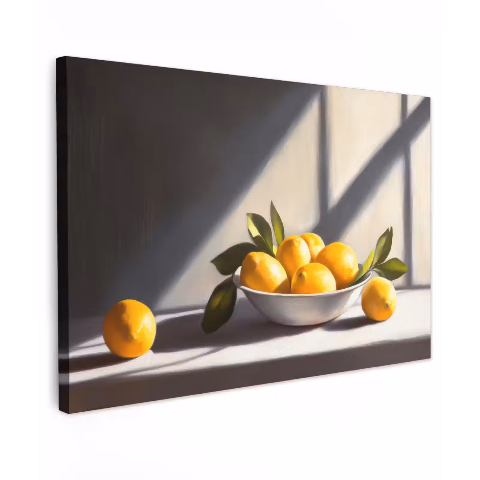Canvas schilderij - Citroenen - Stilleven - Geel — 1