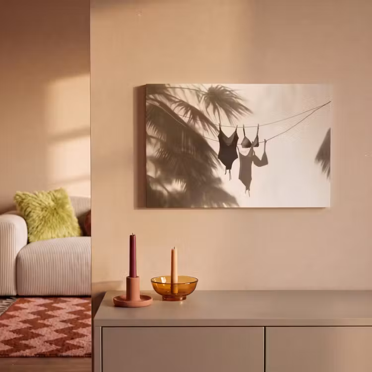 Canvas schilderij - Badkleding - Palmbomen - Schaduw - Tropisch — 2