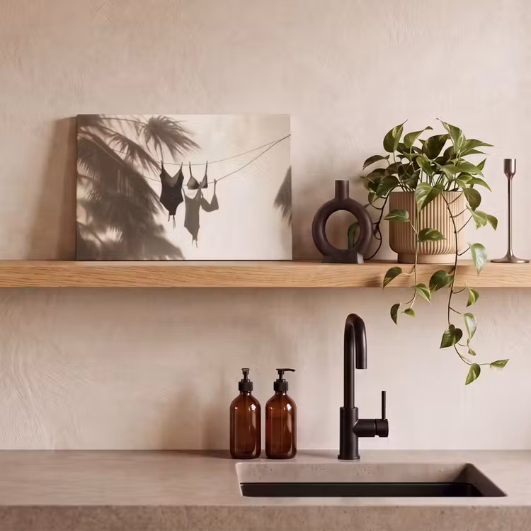 Canvas schilderij - Badkleding - Palmbomen - Schaduw - Tropisch — 3