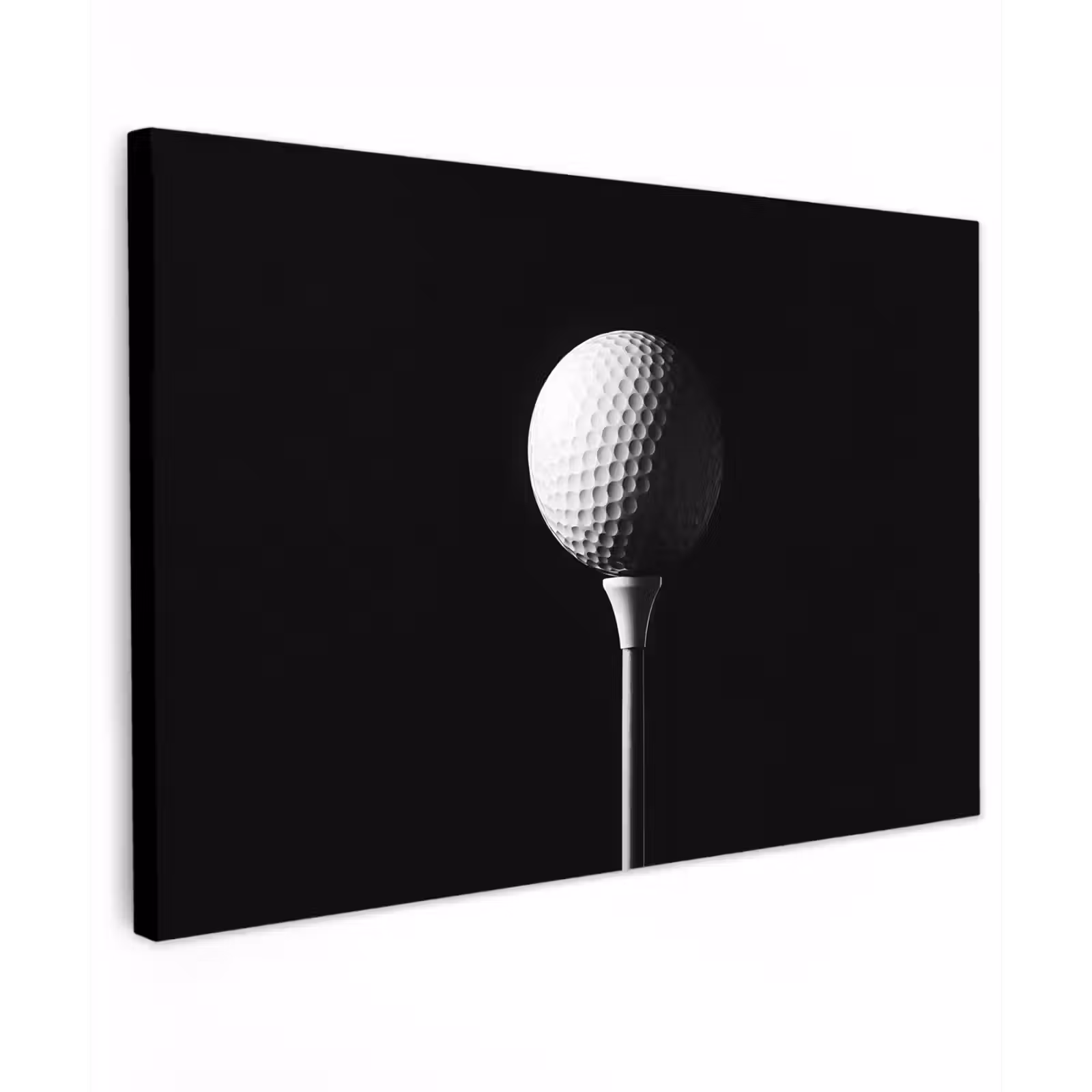 Canvas schilderij - Golfbal - Minimalistisch - Wit — 1