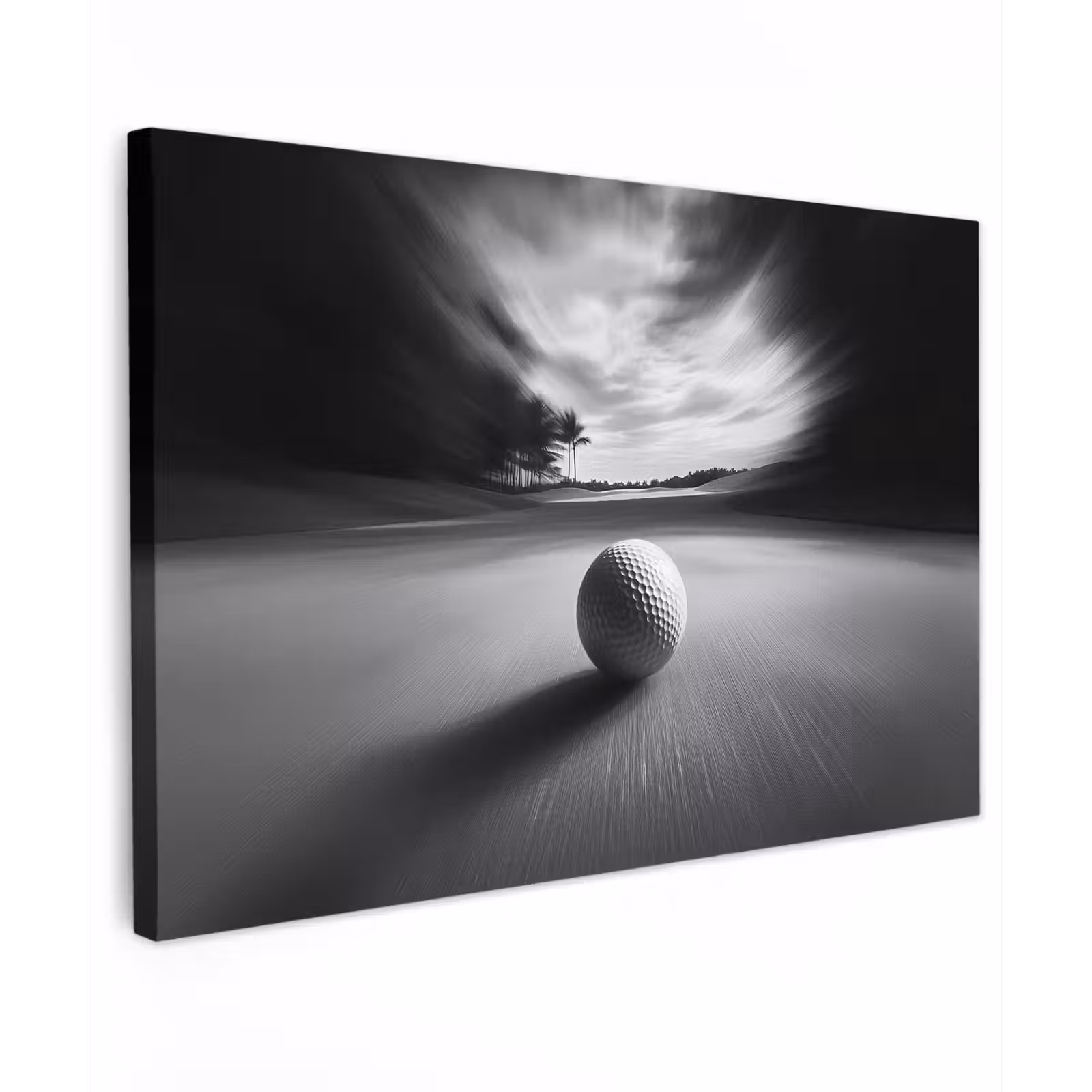 Canvas schilderij - Golfbal - Wazig - Zwart — 1