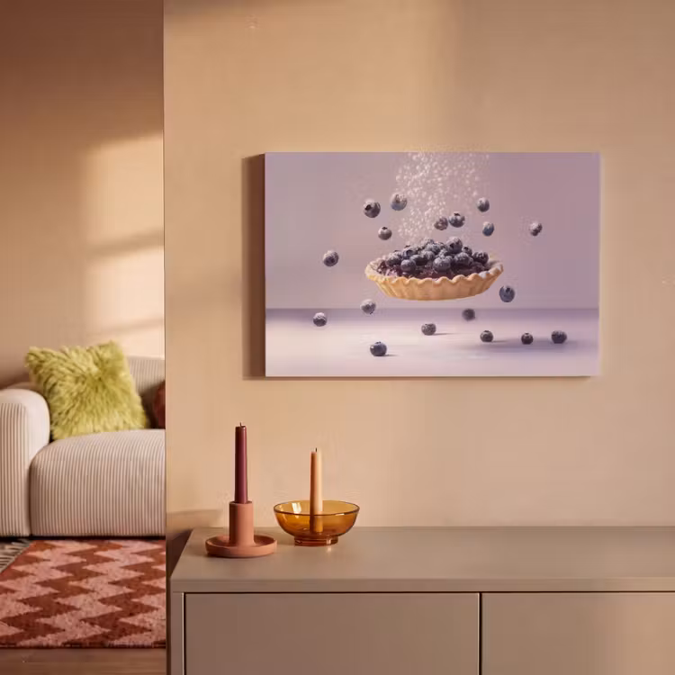 Canvas schilderij - Eten - Taart - Bessen - Blauw — 2