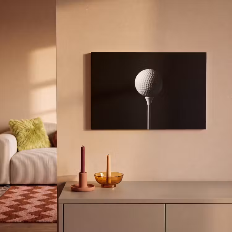 Canvas schilderij - Golfbal - Minimalistisch - Wit — 2