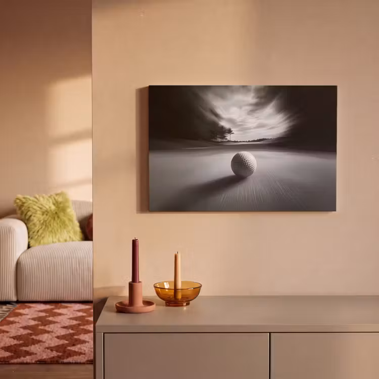 Canvas schilderij - Golfbal - Wazig - Zwart — 2