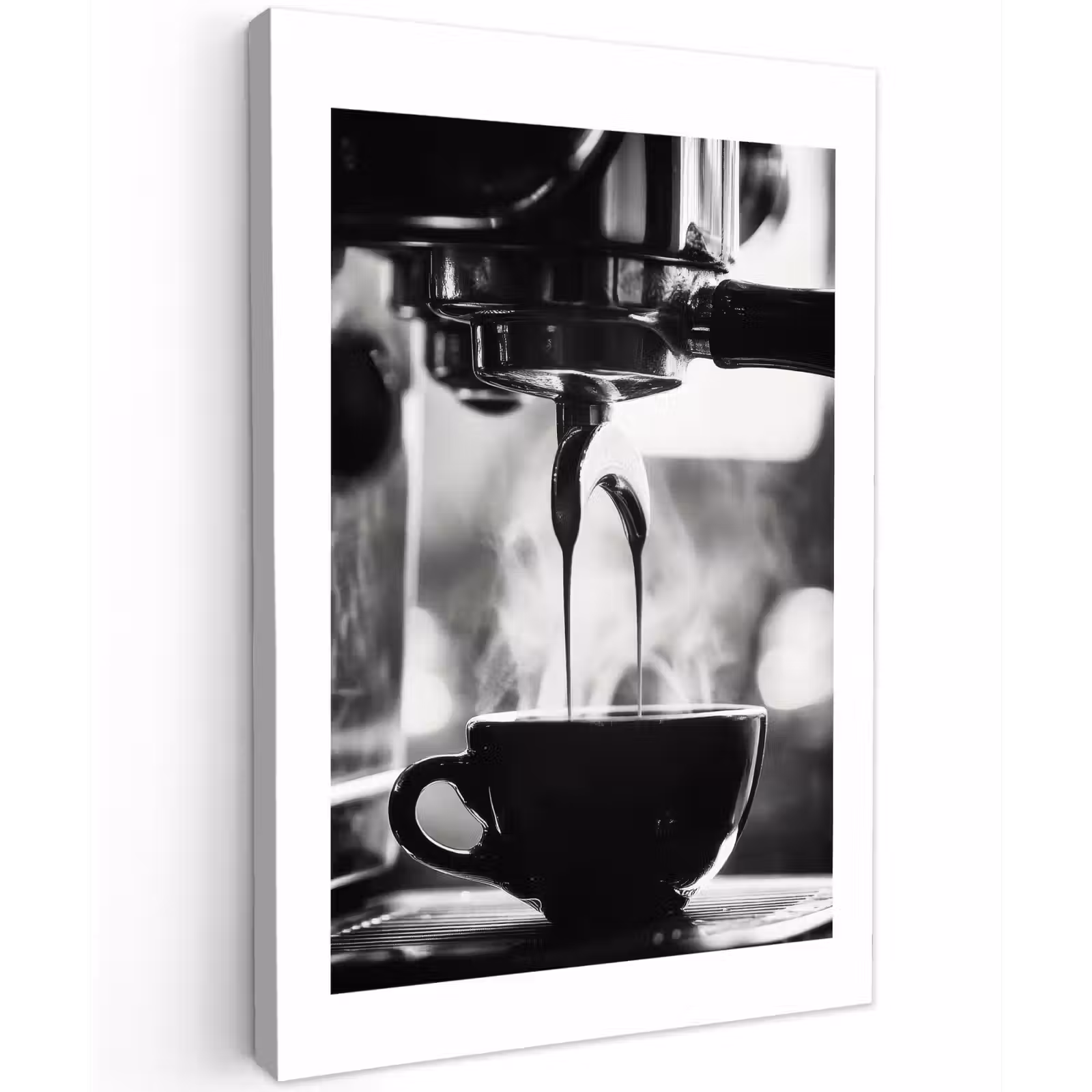 Canvas schilderij - Coffee - Espresso - Koffiemachine - Kop — 1