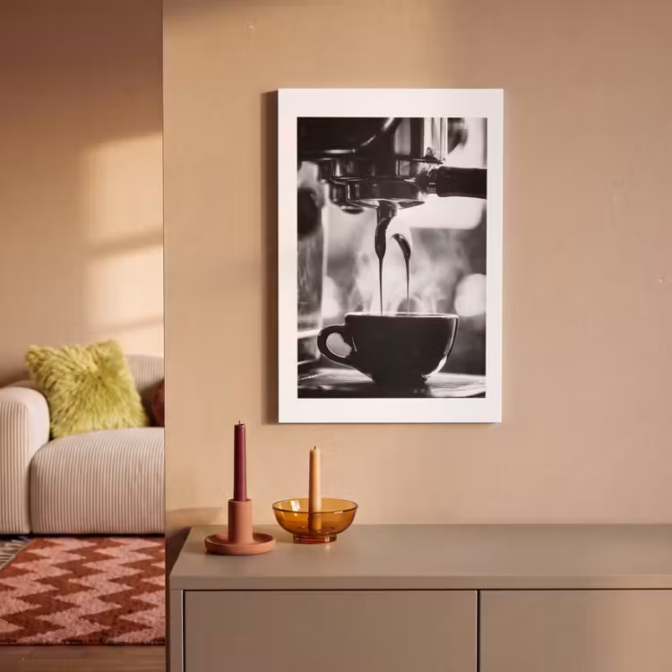 Canvas schilderij - Coffee - Espresso - Koffiemachine - Kop — 2