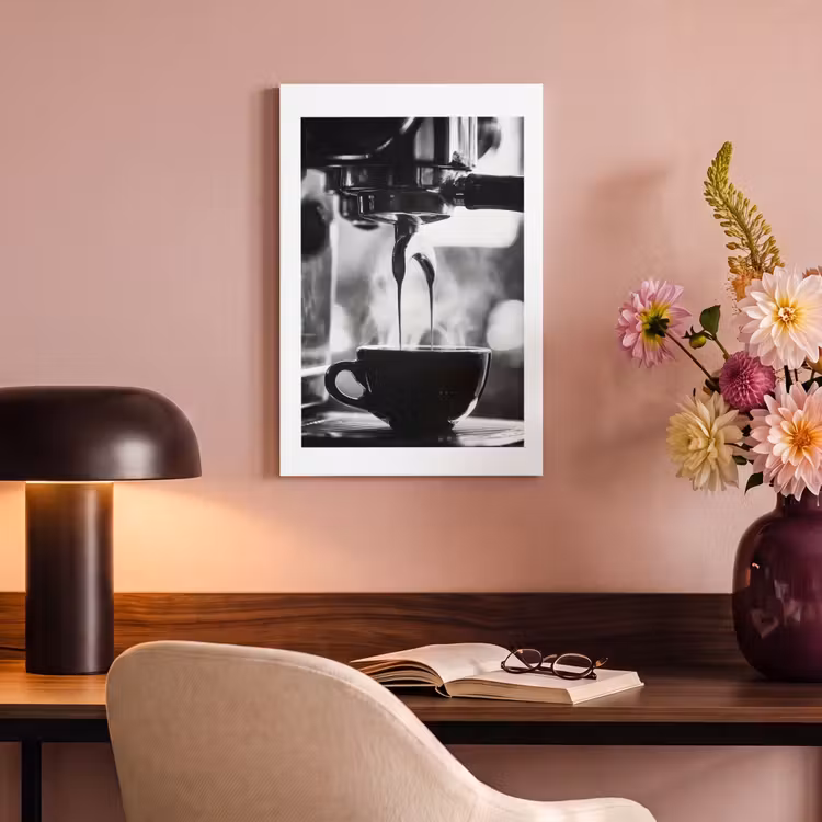 Canvas schilderij - Coffee - Espresso - Koffiemachine - Kop — 4