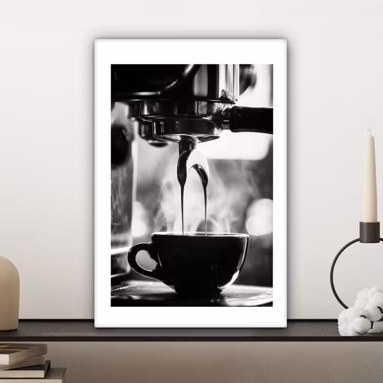 Canvas schilderij - Coffee - Espresso - Koffiemachine - Kop — 5