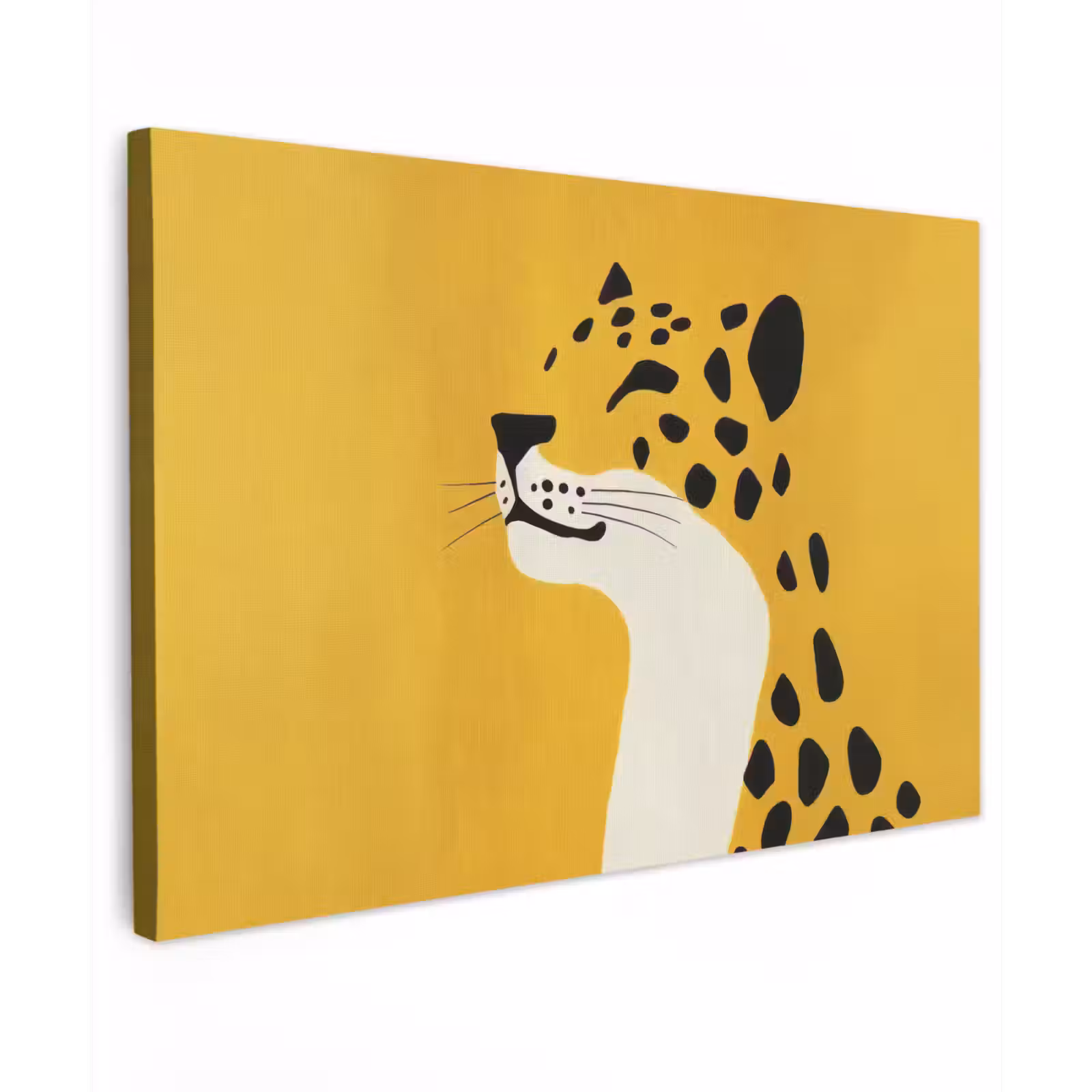 Canvas schilderij - Cheetah - Illustratie - Geel — 1