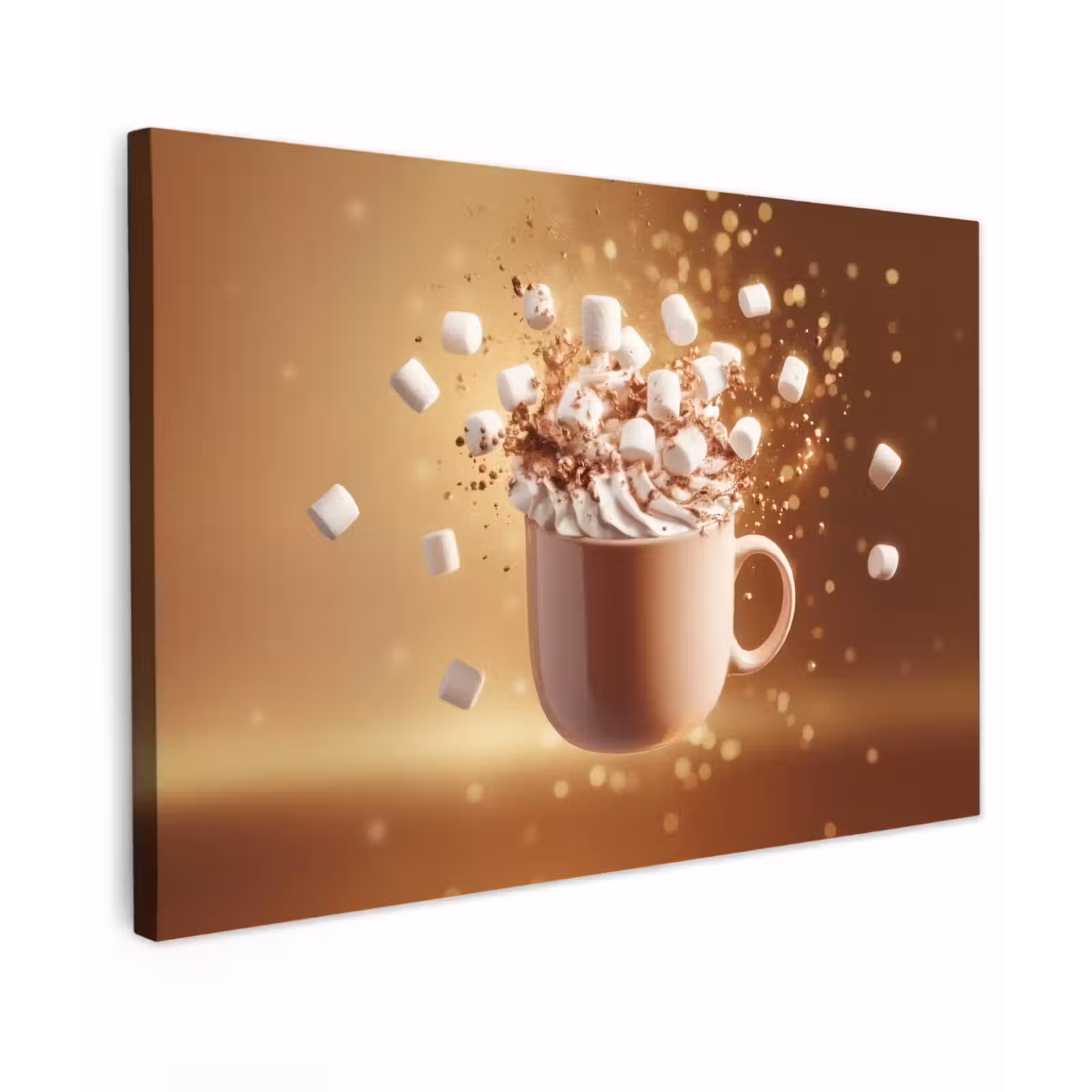 Canvas schilderij - Chocomelk - Drinken - Warm - Bruin — 1