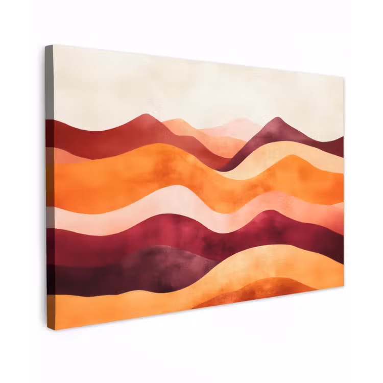 Canvas schilderij - Abstract - Landschap - Golven — 1