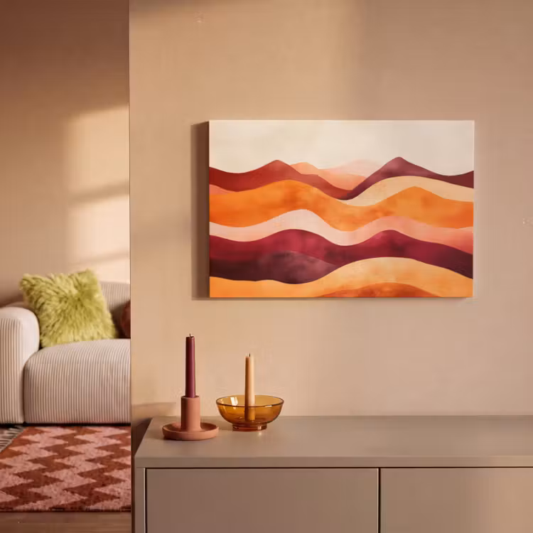 Canvas schilderij - Abstract - Landschap - Golven — 2