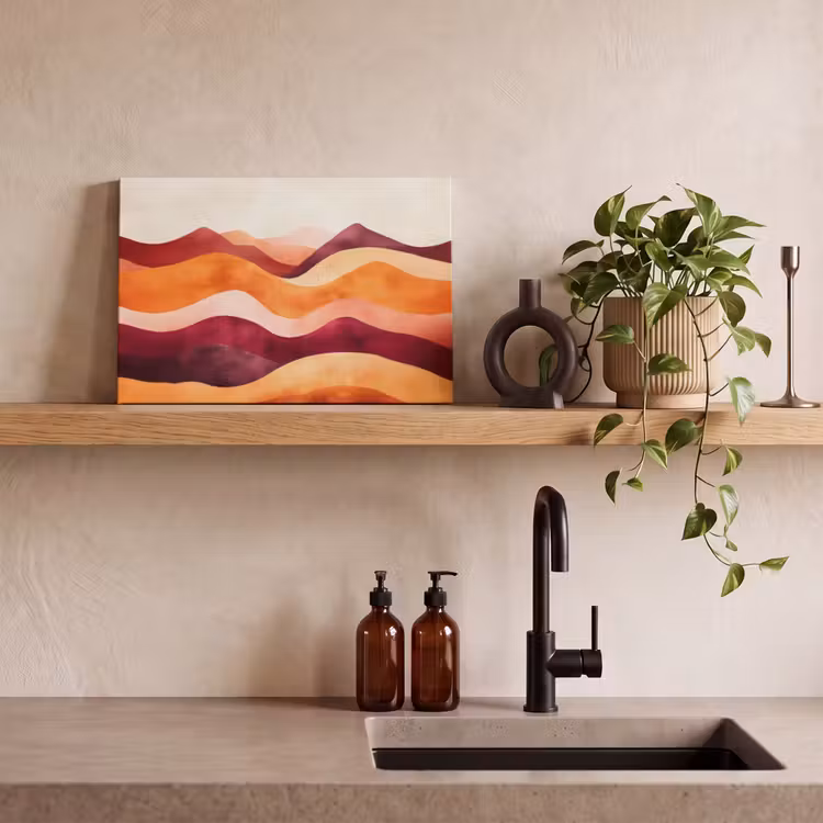 Canvas schilderij - Abstract - Landschap - Golven — 3