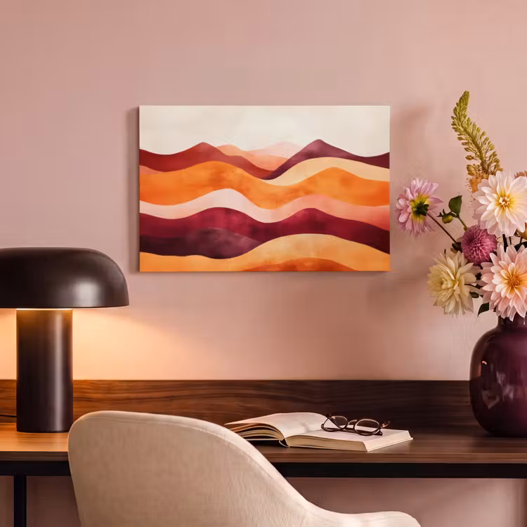 Canvas schilderij - Abstract - Landschap - Golven — 4