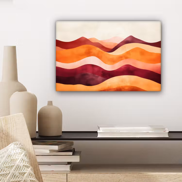 Canvas schilderij - Abstract - Landschap - Golven — 5