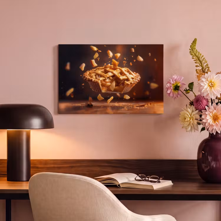 Canvas schilderij - Appel - Taart - Warm - Eten — 4