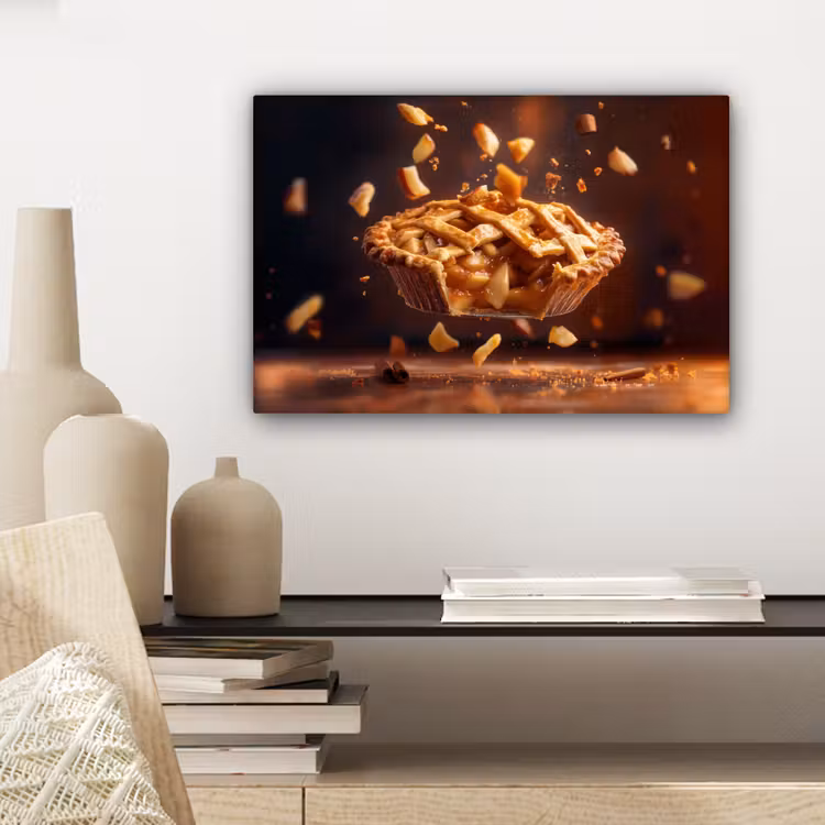 Canvas schilderij - Appel - Taart - Warm - Eten — 5