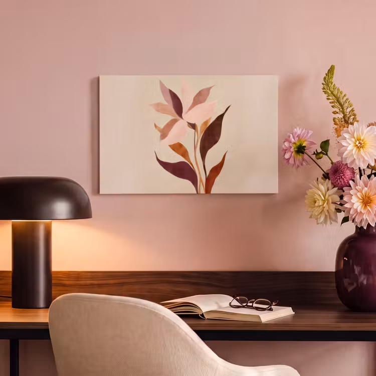 Canvas schilderij - Bloemen - Blaadjes - Minimalistisch - Roze — 4
