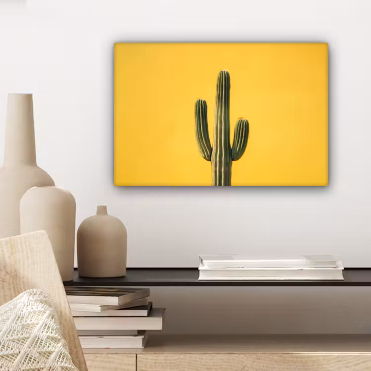 Canvas schilderij - Cactus - Groen - Minimalistisch — 5