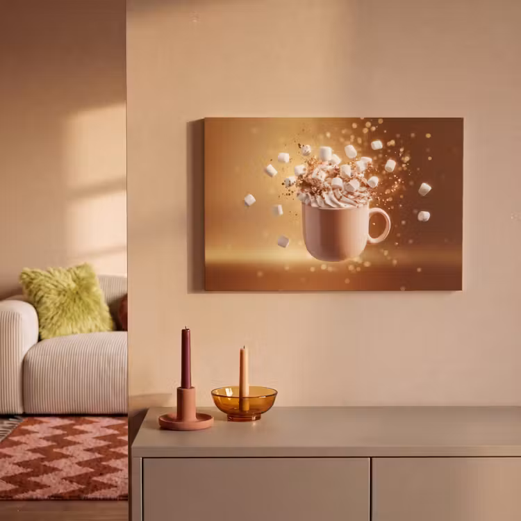 Canvas schilderij - Chocomelk - Drinken - Warm - Bruin — 2