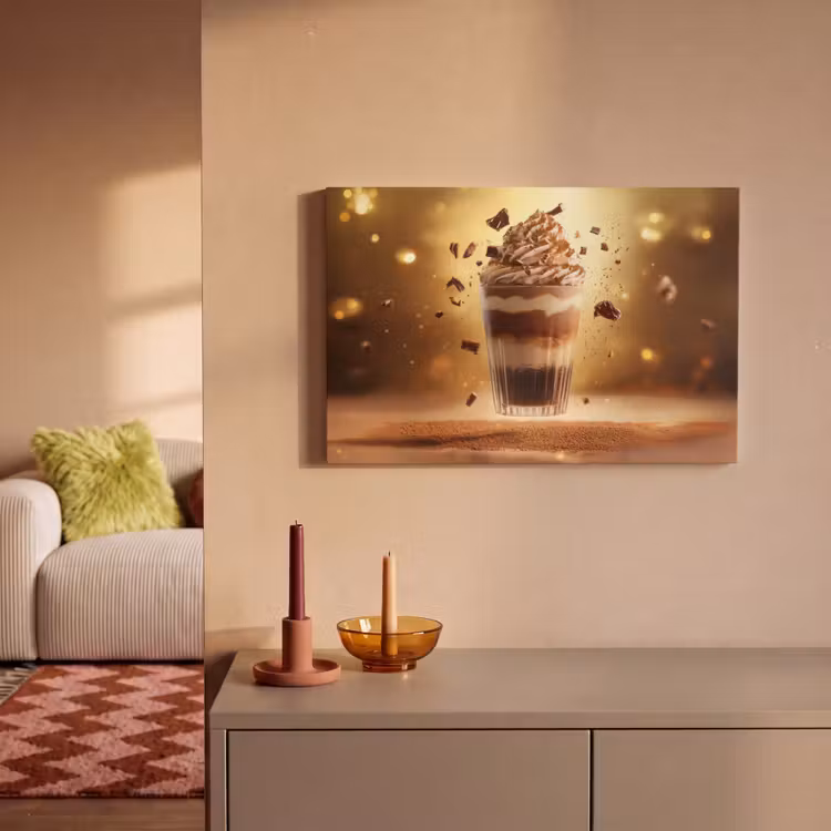 Canvas schilderij - Dessert - Chocolade - Zoet - Eten — 2