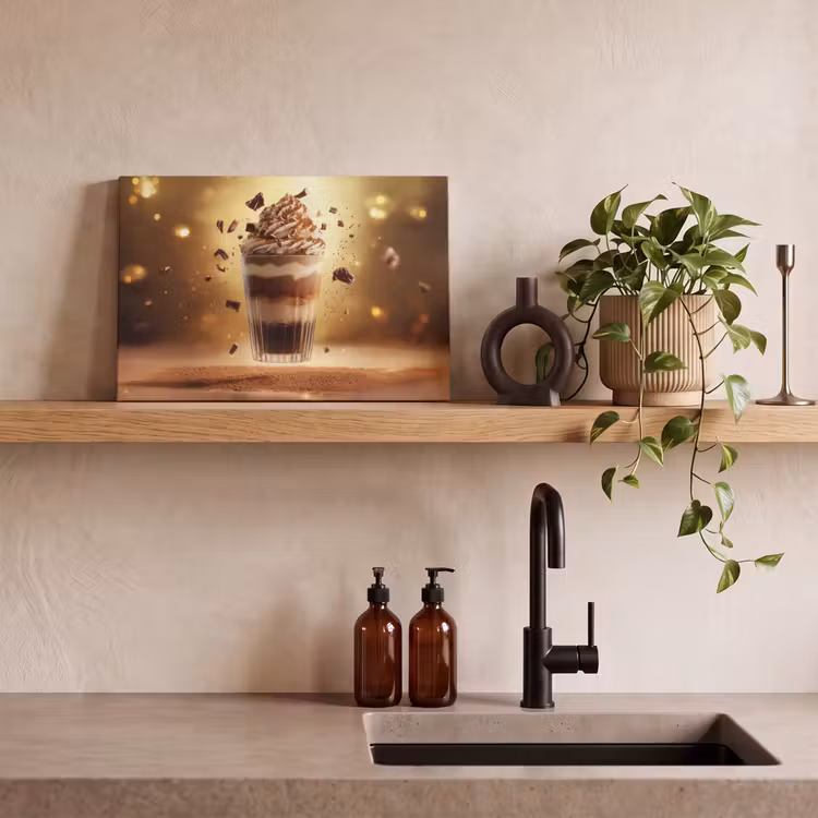 Canvas schilderij - Dessert - Chocolade - Zoet - Eten — 3