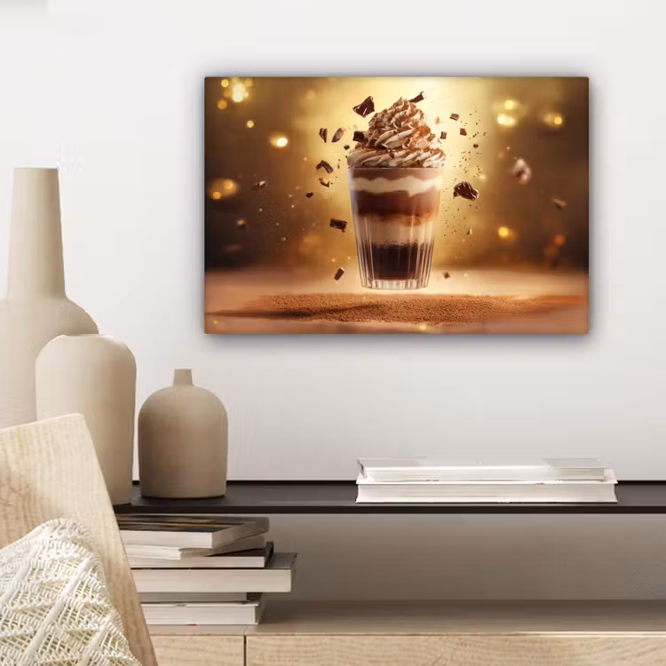 Canvas schilderij - Dessert - Chocolade - Zoet - Eten — 5