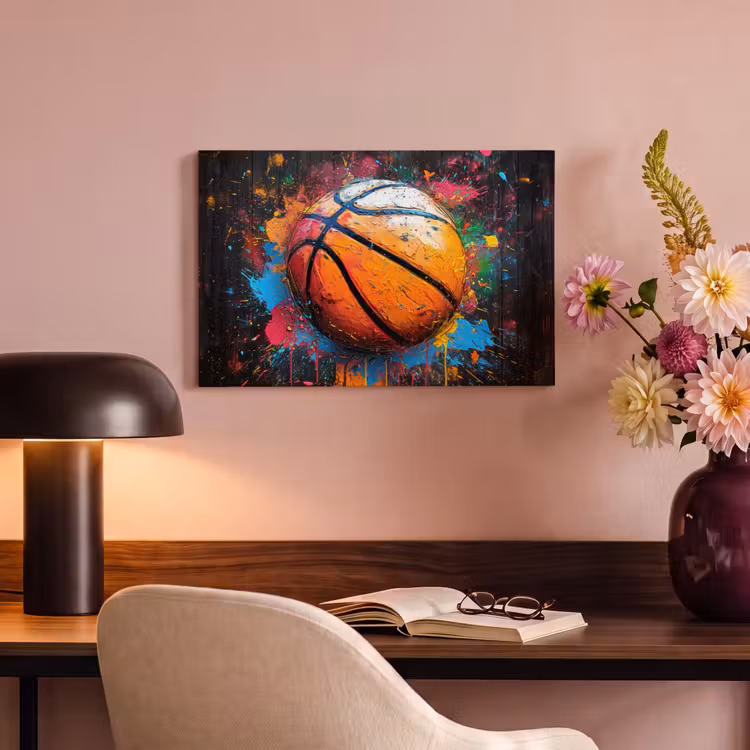 Canvas schilderij - Graffiti - Basketbal - Verf - Sport — 4