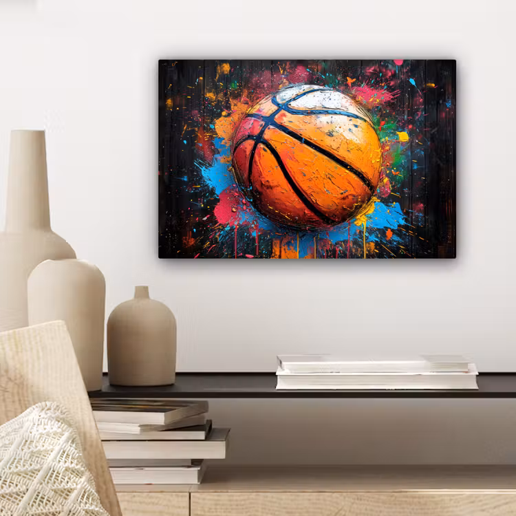 Canvas schilderij - Graffiti - Basketbal - Verf - Sport — 5